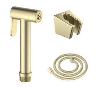 Гигиенический ручной душ Aquatek AQ2054BG со шлангом и держателем шлифованное золото